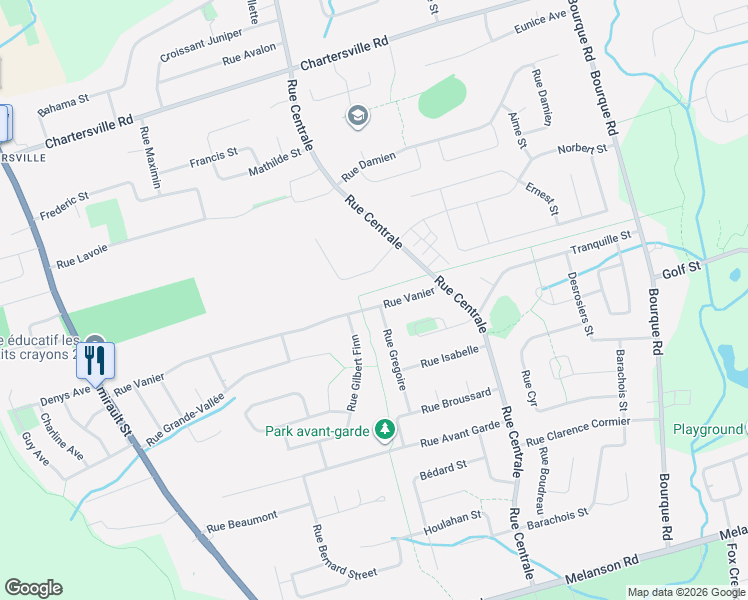 map of restaurants, bars, coffee shops, grocery stores, and more near 442 Rue Vanier in Dieppe