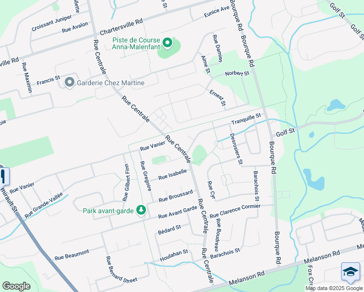 map of restaurants, bars, coffee shops, grocery stores, and more near 714 Rue Centrale Nord in Dieppe