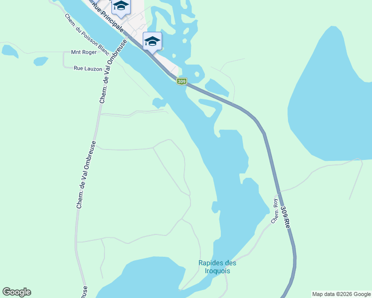 map of restaurants, bars, coffee shops, grocery stores, and more near 41 Chemin des Saules in Laurentides