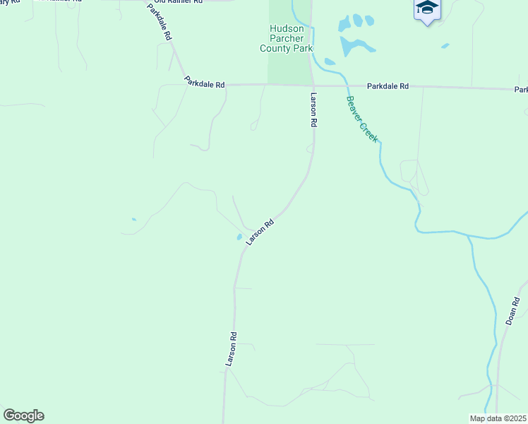 map of restaurants, bars, coffee shops, grocery stores, and more near 74851 Larson Road in Rainier
