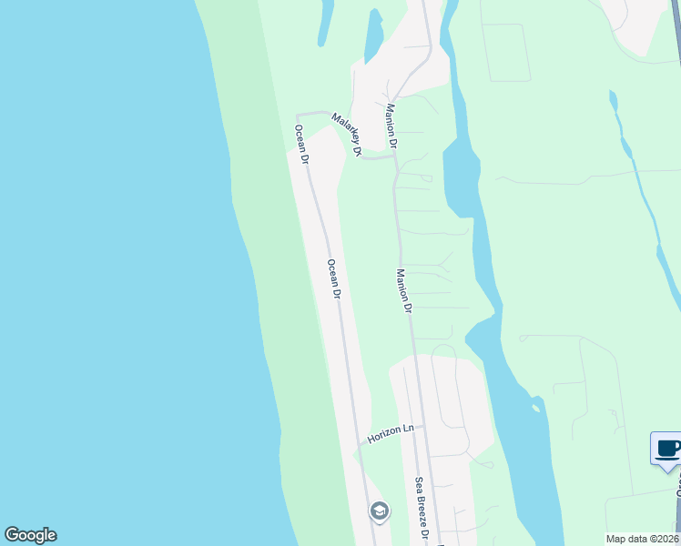 map of restaurants, bars, coffee shops, grocery stores, and more near 89945 Ocean Drive in Warrenton