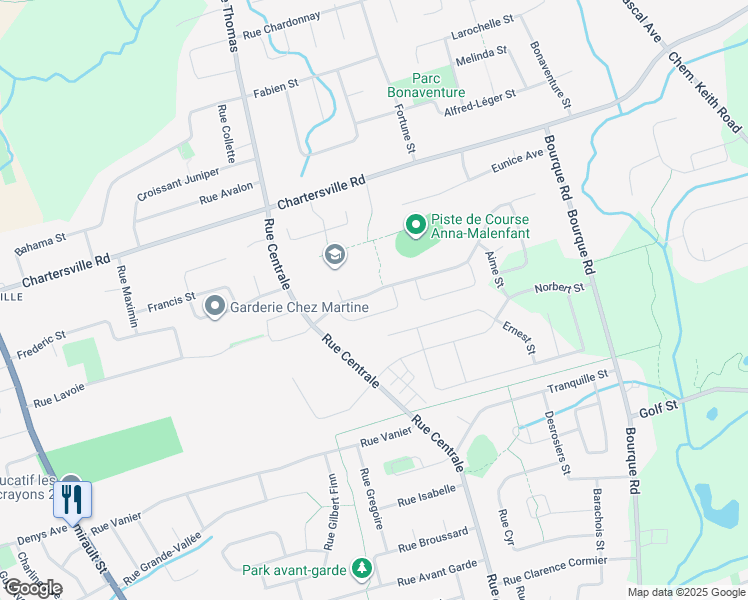 map of restaurants, bars, coffee shops, grocery stores, and more near 65 Rue Damien in Dieppe