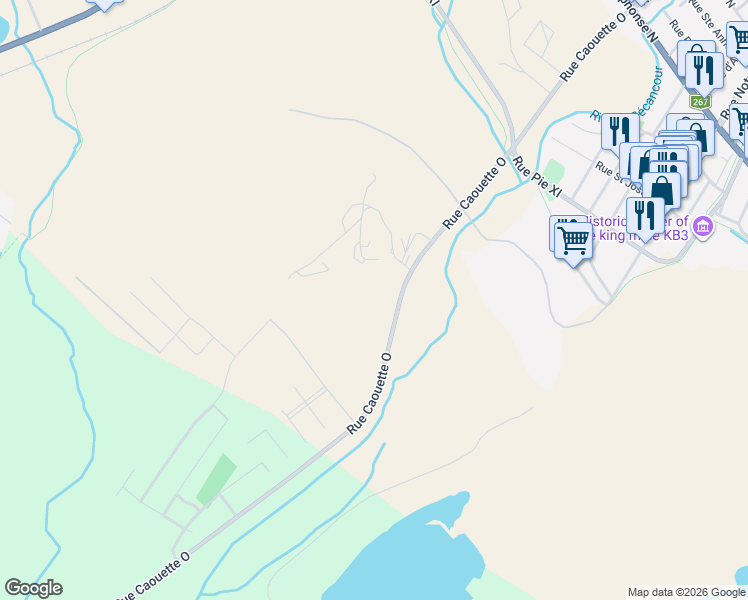 map of restaurants, bars, coffee shops, grocery stores, and more near 759 Rue Caouette Ouest in Thetford Mines