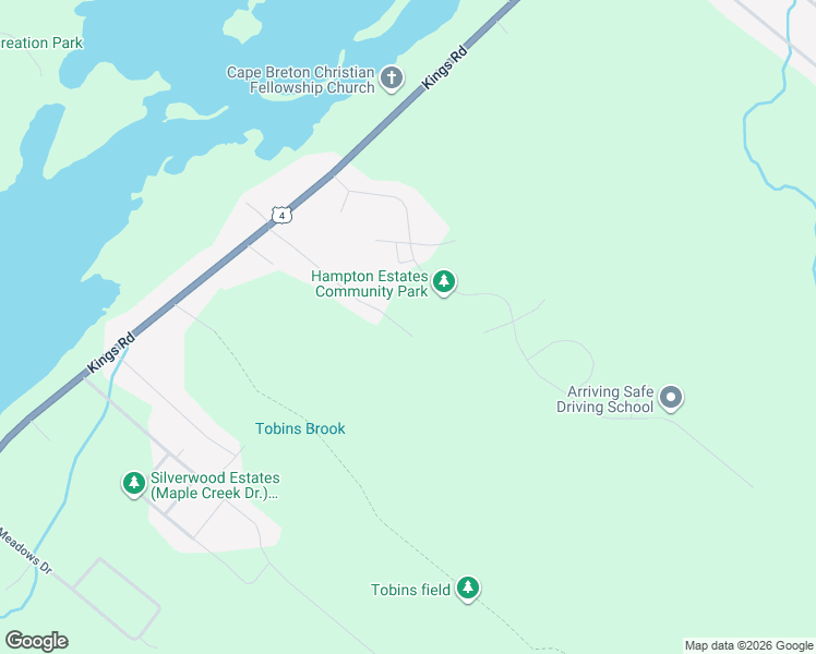 map of restaurants, bars, coffee shops, grocery stores, and more near 13 Stewood Drive in Cape Breton Regional Municipality