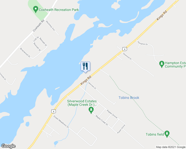 map of restaurants, bars, coffee shops, grocery stores, and more near 1980 Kings Road in Cape Breton Regional Municipality