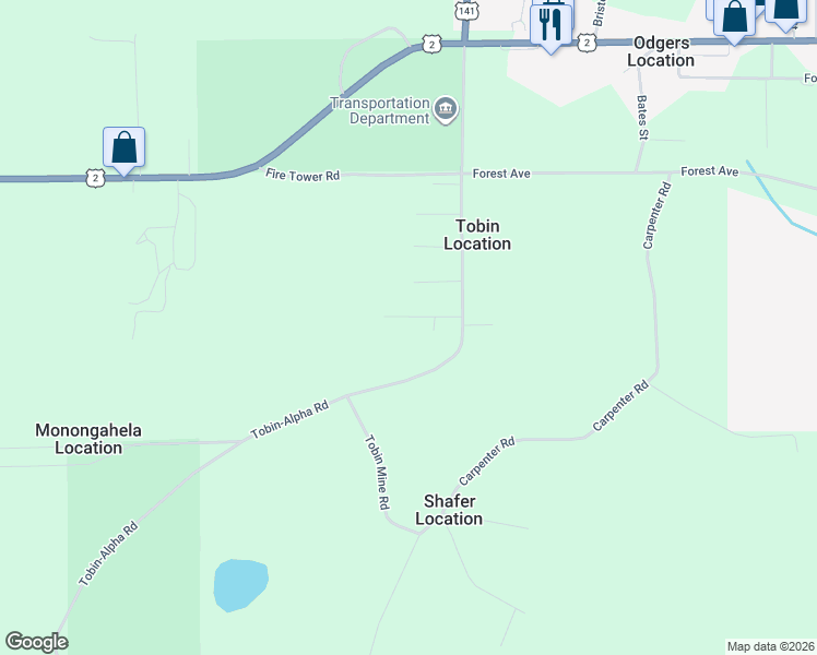 map of restaurants, bars, coffee shops, grocery stores, and more near 101-199 5th Street in Crystal Falls
