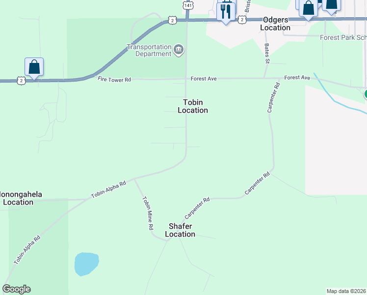 map of restaurants, bars, coffee shops, grocery stores, and more near 101 5th Street in Crystal Falls
