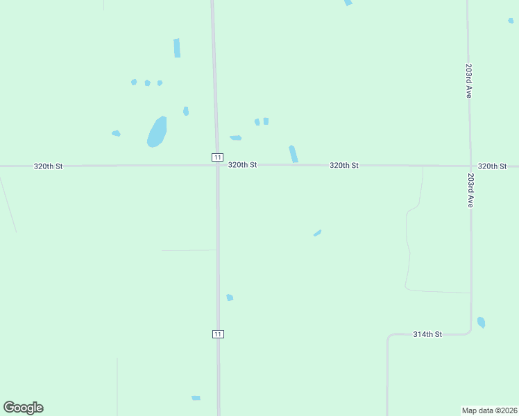 map of restaurants, bars, coffee shops, grocery stores, and more near 19609 320th Street in Clarissa