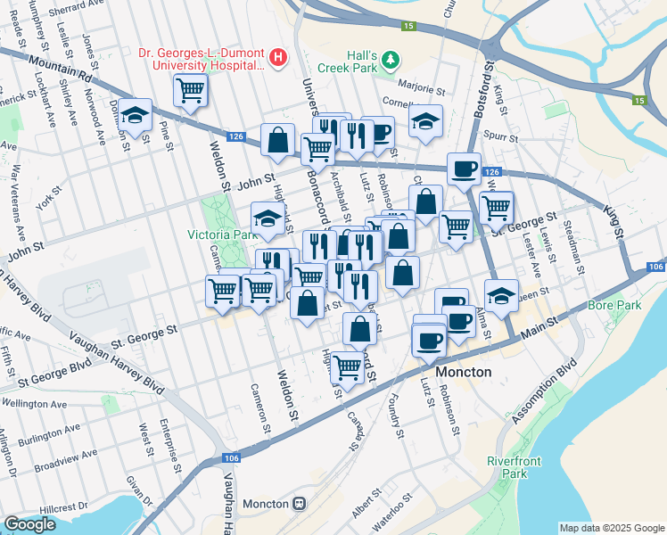 136 Bonaccord Street, Moncton NB Walk Score