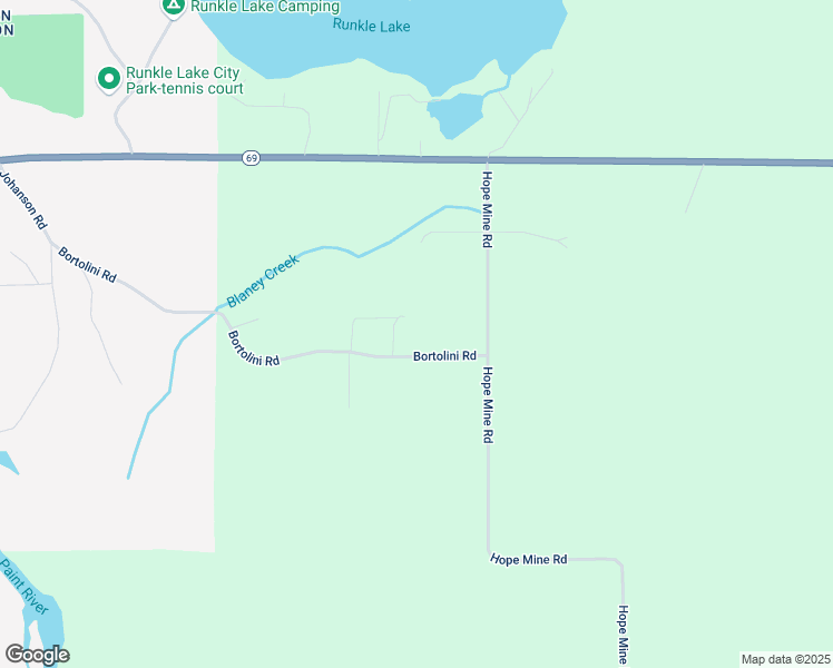 map of restaurants, bars, coffee shops, grocery stores, and more near 649 Bortolini Road in Crystal Falls