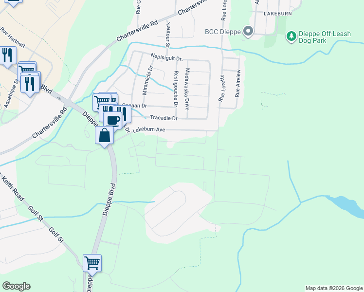 map of restaurants, bars, coffee shops, grocery stores, and more near in Westmorland County