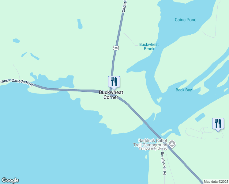 map of restaurants, bars, coffee shops, grocery stores, and more near 2 Cabot Trail in Baddeck