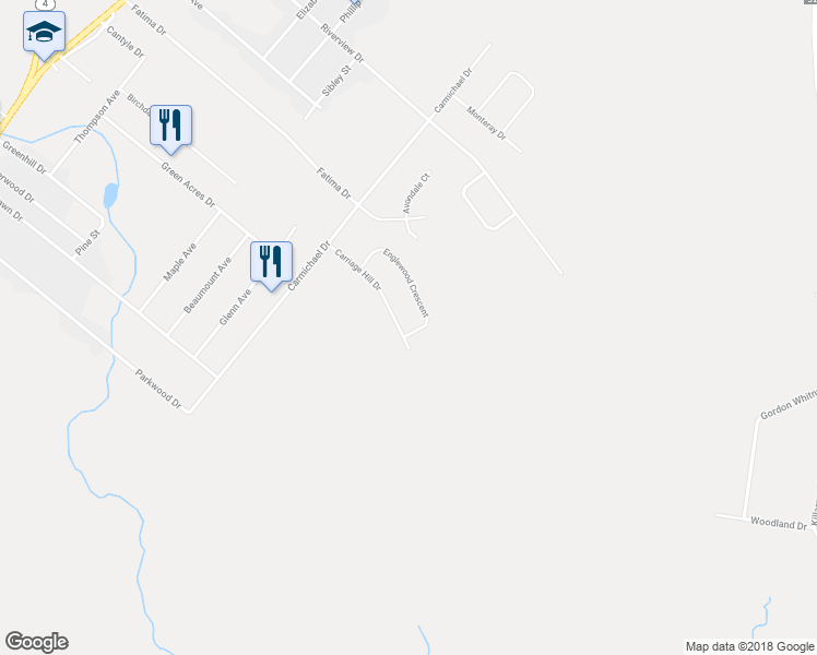 map of restaurants, bars, coffee shops, grocery stores, and more near 88 Englewood Crescent in Sydney
