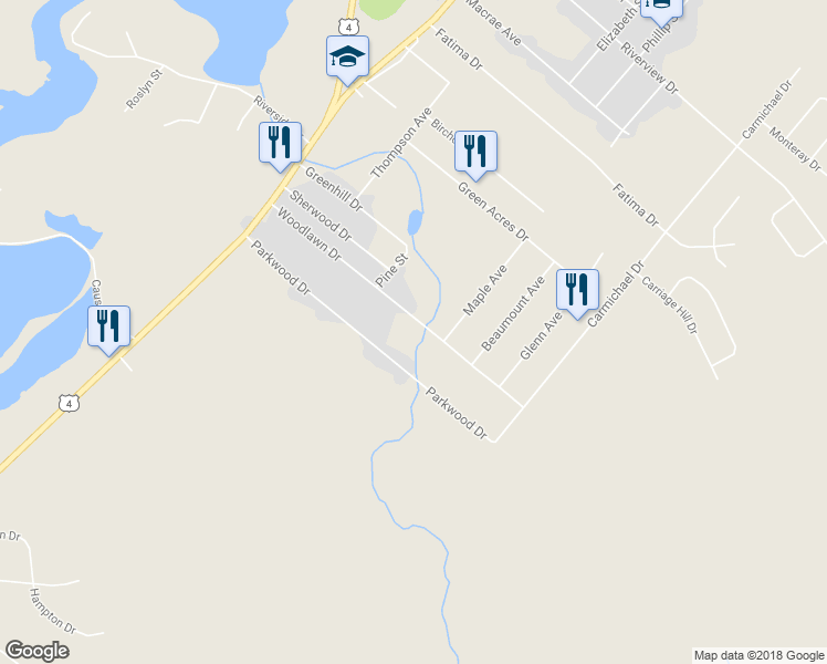 map of restaurants, bars, coffee shops, grocery stores, and more near 190 Woodlawn Drive in Sydney