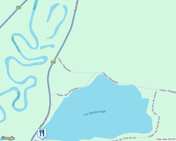 map of restaurants, bars, coffee shops, grocery stores, and more near 55 Chemin Paquette in Mont-Tremblant