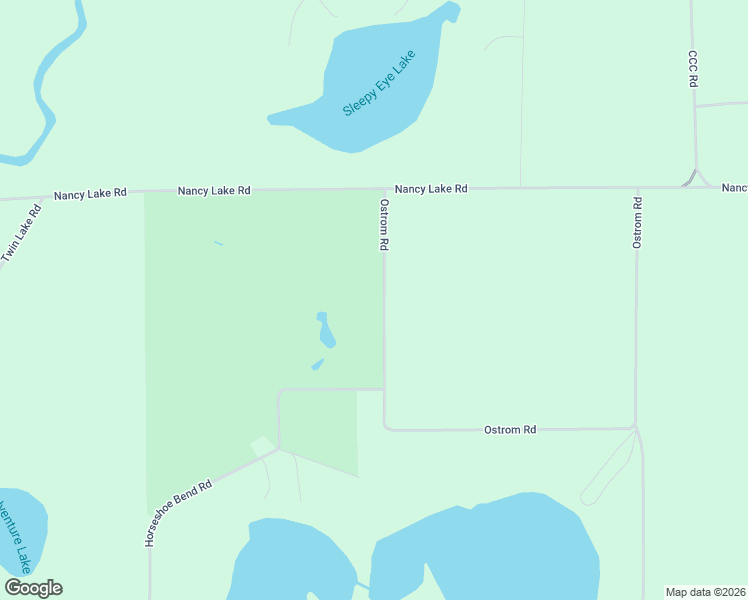 map of restaurants, bars, coffee shops, grocery stores, and more near W7597 Ostrom Road in Minong