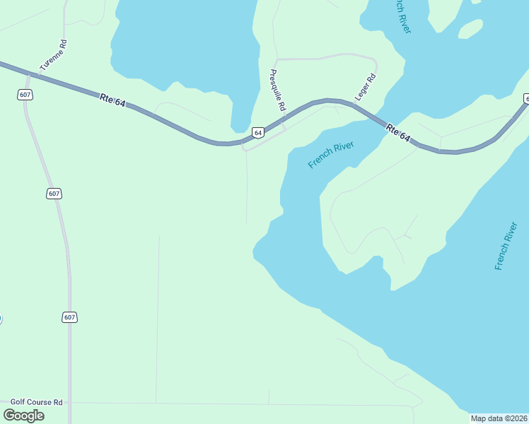 map of restaurants, bars, coffee shops, grocery stores, and more near Gilbert Road in French River