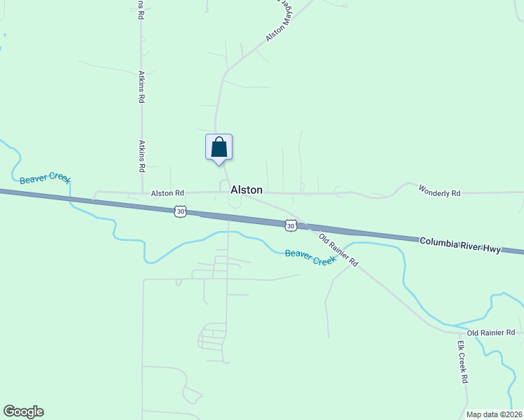 map of restaurants, bars, coffee shops, grocery stores, and more near 75886 Price Road in Rainier