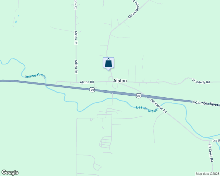 map of restaurants, bars, coffee shops, grocery stores, and more near 25520 Alston Mayger Road in Rainier