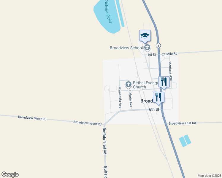 map of restaurants, bars, coffee shops, grocery stores, and more near 16623 Fairview Avenue in Broadview