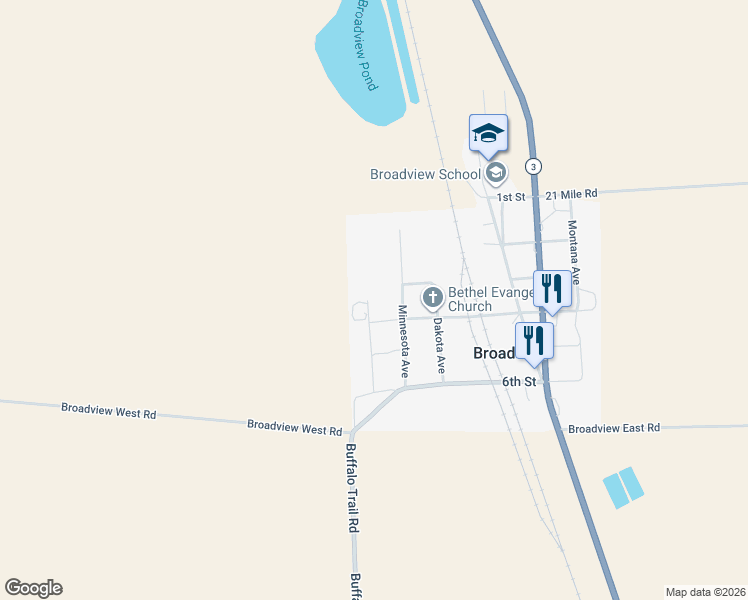 map of restaurants, bars, coffee shops, grocery stores, and more near 16623 Fairview Avenue in Broadview