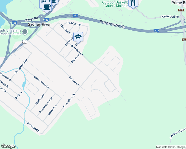 map of restaurants, bars, coffee shops, grocery stores, and more near 85 Carmichael Drive in Sydney