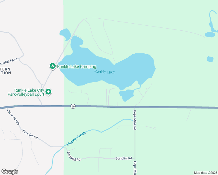 map of restaurants, bars, coffee shops, grocery stores, and more near 125 Lohrey Lane in Crystal Falls