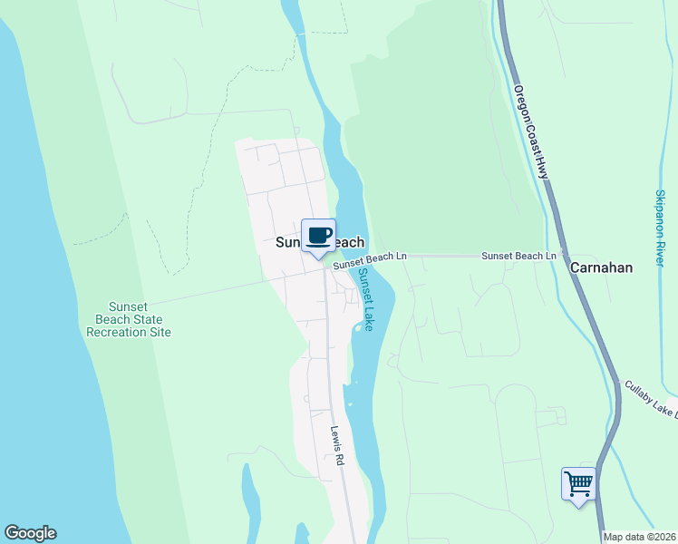 map of restaurants, bars, coffee shops, grocery stores, and more near 33242 Sunset Beach Road in Warrenton