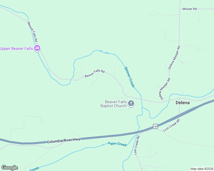 map of restaurants, bars, coffee shops, grocery stores, and more near 23512 Beaver Falls Road in Clatskanie