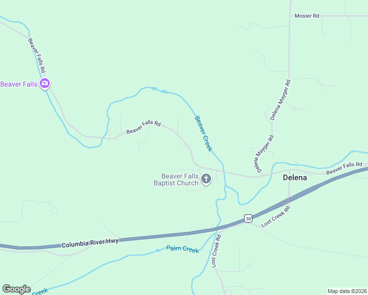 map of restaurants, bars, coffee shops, grocery stores, and more near 23512 Beaver Falls Road in Clatskanie