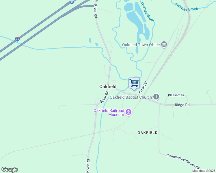 map of restaurants, bars, coffee shops, grocery stores, and more near in Oakfield