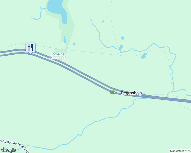 map of restaurants, bars, coffee shops, grocery stores, and more near 210 Québec 117 in Lac-Supérieur