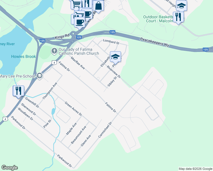 map of restaurants, bars, coffee shops, grocery stores, and more near 195 MacRae Avenue in Sydney