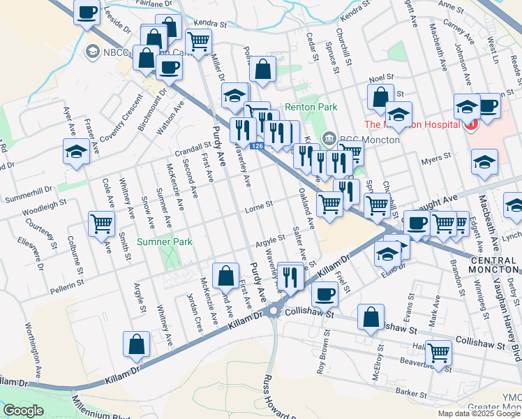 54 Lorne Street, Moncton NB Walk Score