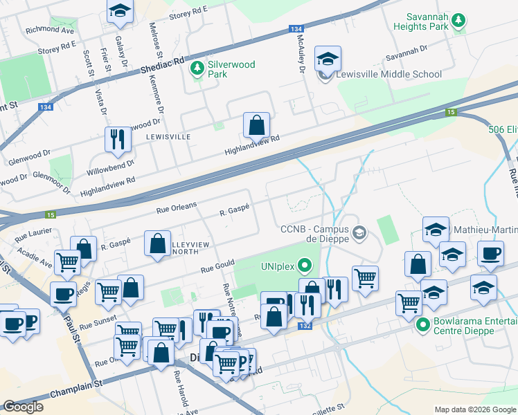 288 Rue Gaspe, Dieppe NB Walk Score