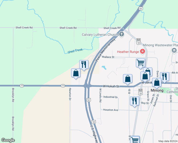 map of restaurants, bars, coffee shops, grocery stores, and more near in 