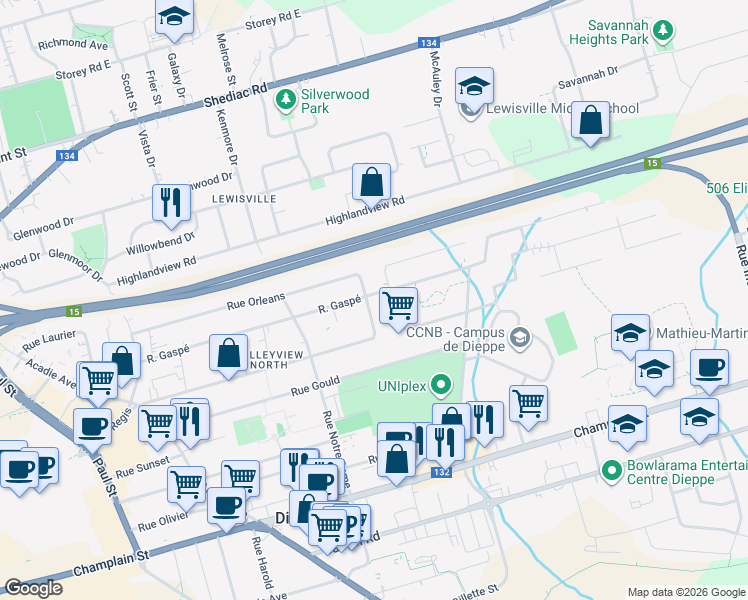 288 Rue Gaspe, Dieppe NB Walk Score