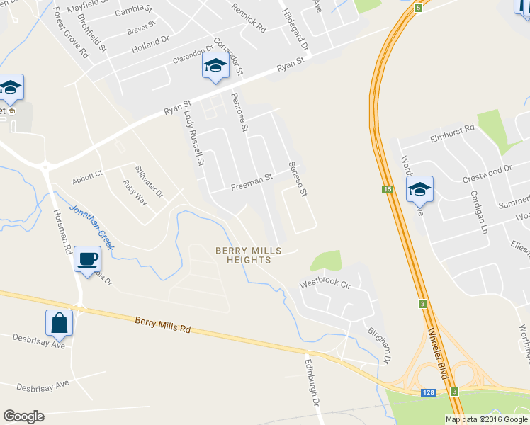 map of restaurants, bars, coffee shops, grocery stores, and more near 166 Penrose Street in Moncton