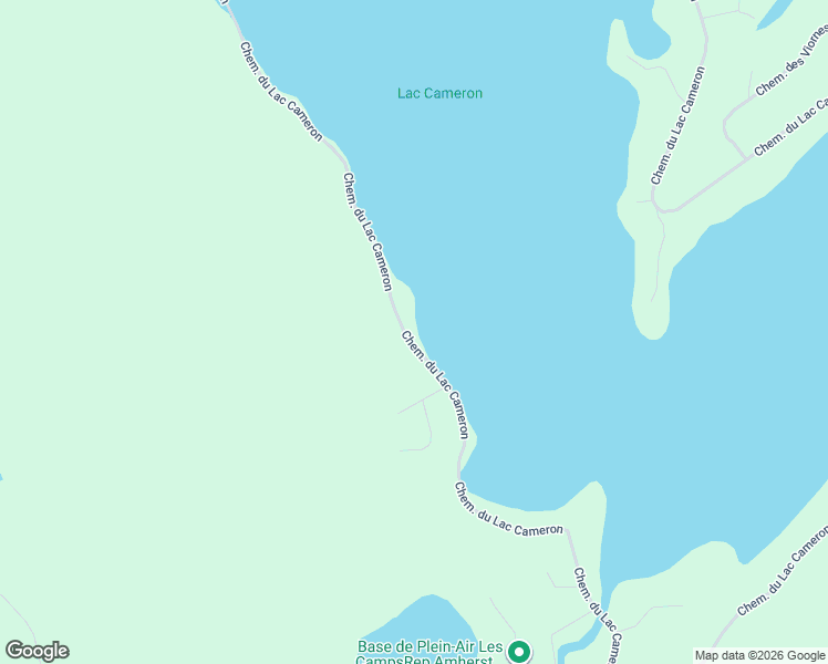 map of restaurants, bars, coffee shops, grocery stores, and more near 2425 Chemin du Lac Cameron in Amherst