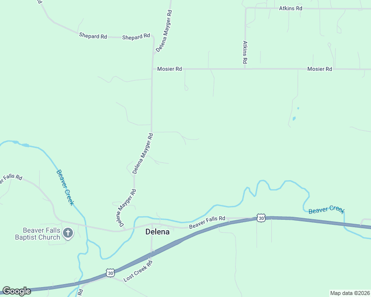 map of restaurants, bars, coffee shops, grocery stores, and more near 76382 Delena Mayger Road in Rainier