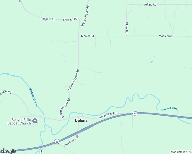 map of restaurants, bars, coffee shops, grocery stores, and more near 76382 Delena Mayger Road in Rainier