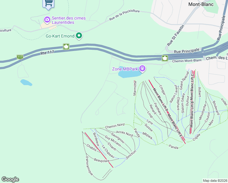 map of restaurants, bars, coffee shops, grocery stores, and more near 101 Chemin du Village Mont Blanc in Mont-Blanc
