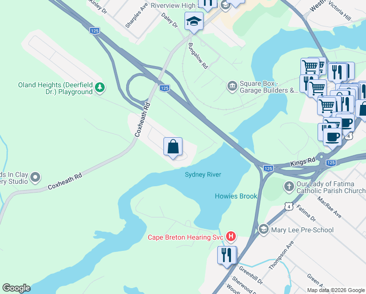 map of restaurants, bars, coffee shops, grocery stores, and more near 87 Leeside Drive in Sydney