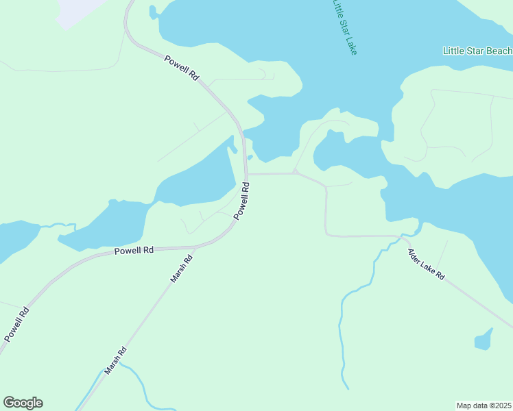 map of restaurants, bars, coffee shops, grocery stores, and more near 13758 Powell Road in Manitowish Waters