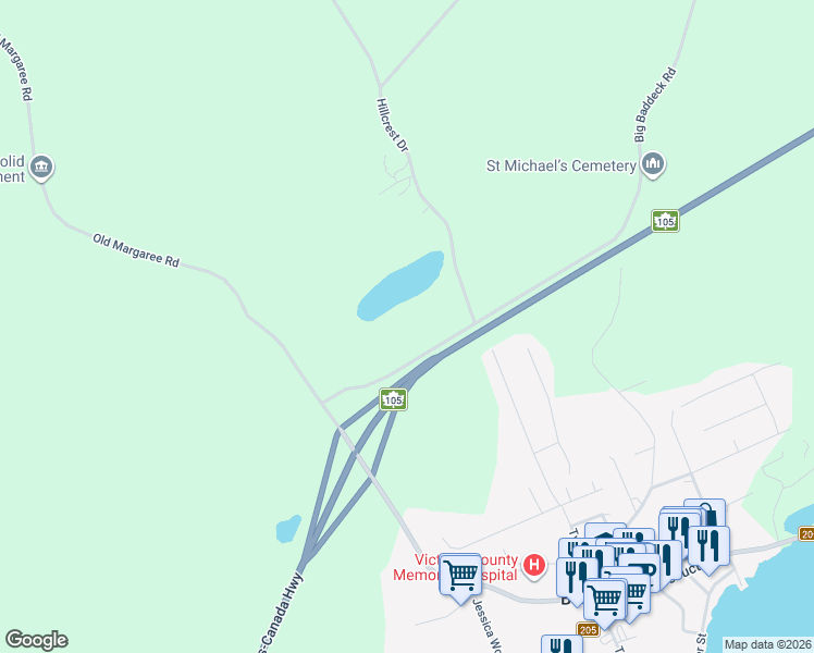 map of restaurants, bars, coffee shops, grocery stores, and more near 1 Big Baddeck Road in Baddeck