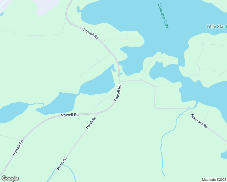 map of restaurants, bars, coffee shops, grocery stores, and more near 13758 Powell Road in Manitowish Waters