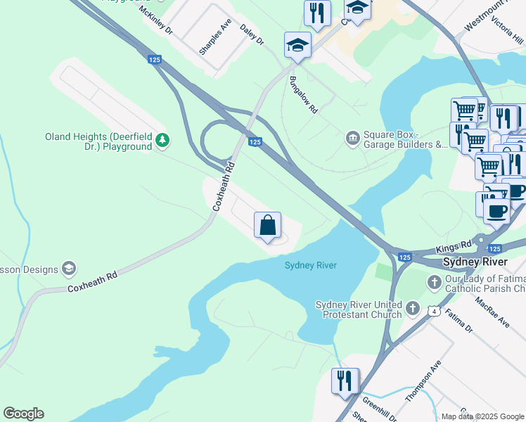 map of restaurants, bars, coffee shops, grocery stores, and more near 200 Leeside Drive in Sydney