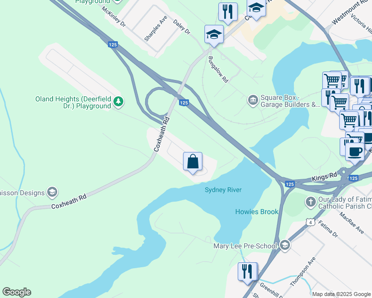 map of restaurants, bars, coffee shops, grocery stores, and more near 49 Leeside Drive in Sydney