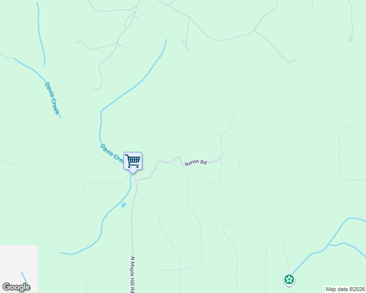 map of restaurants, bars, coffee shops, grocery stores, and more near 221 Ranch Road in Kelso