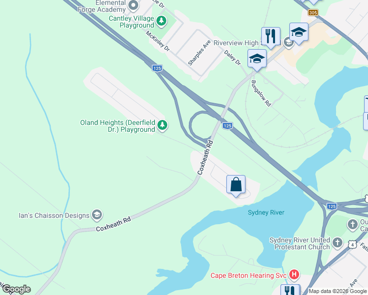 map of restaurants, bars, coffee shops, grocery stores, and more near 33 Deerfield Drive in Coxheath